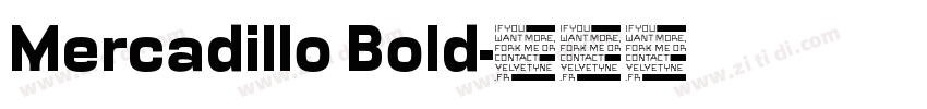 Mercadillo Bold字体转换